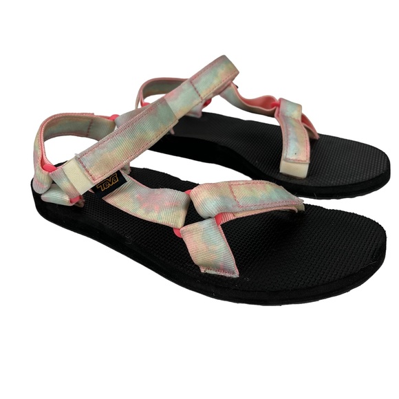 Teva Shoes - TEVA ORIGINAL UNIVERSAL Tie Dye Sorbet Pink Fisherman Ankle Strap Sandals sz 9